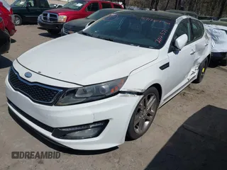 2013 Kia Optima SX with VIN 5XXGR4A66DG202571, listed as a IAAI auction lot 41917407 with 167,968 mi miles. Bid and sale history available at carsss.com. Image 2.