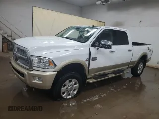 2013 Ram 2500 Laramie Longhorn with VIN 3C6UR5GL3DG573715, listed as a Copart auction lot 46320655 with Not provided miles and Clean title. Bid and sale history available at DreamBid. Image 1.