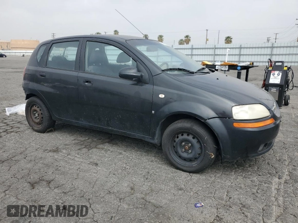 2007 Chevrolet Aveo LS with VIN KL1TD666X7B763715, listed as a Copart auction lot 52830185 with 145,828 mi miles and Clean title. Bid and sale history available at DreamBid. Image 4.