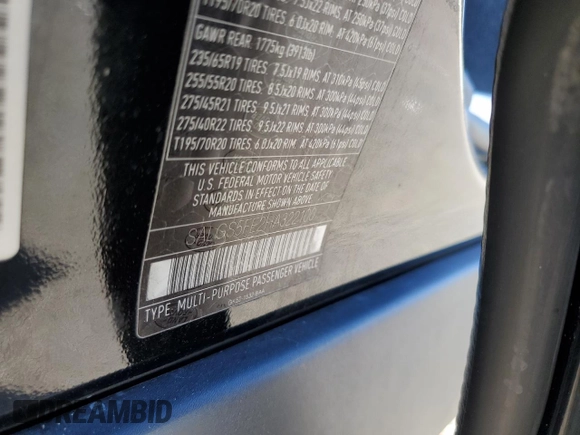 2017 Land Rover Range Rover with VIN SALGS5FE2HA322100, listed as a Copart auction lot 84340194 with 77,364 mi miles and Salvage title. Bid and sale history available at DreamBid. Image 15.
