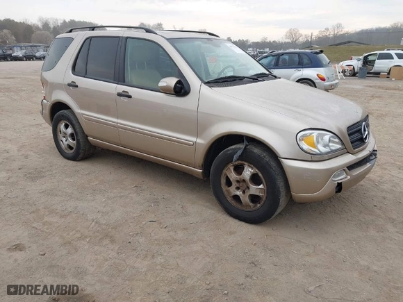 2002 Mercedes-Benz M-Class with VIN 4JGAB54E82A308902, listed as a IAAI auction lot 41779482 with 99,933 mi miles. Bid and sale history available at carsss.com. Image 1.