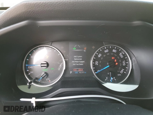 2022 Toyota RAV4 Hybrid XLE Premium with VIN JTMB6RFV1ND521761, listed as a Copart auction lot 54263055 with 46,391 mi miles and Salvage title. Bid and sale history available at DreamBid. Image 9.