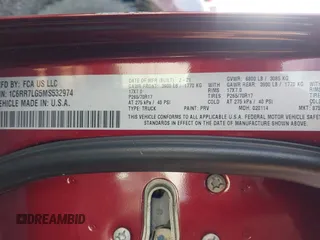 2021 Ram 1500 SLT z VIN 1C6RR7LG5MS532974, wystawiony jako IAAI lot #41639756 z przebiegiem 87 969 mil mil oraz . Historia ofert i sprzedaży dostępna na DreamBid. Obrazek 9.