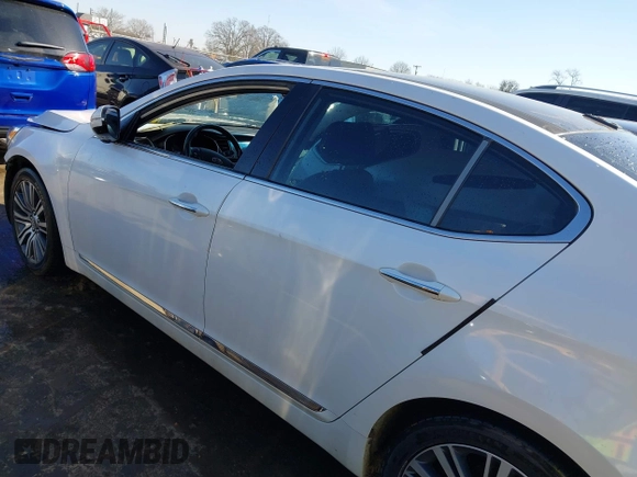 2015 Kia Cadenza Premium with VIN KNALN4D7XF5196941, listed as a IAAI auction lot 41480233 with 118,837 mi miles. Bid and sale history available at carsss.com. Image 15.