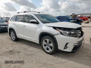 2017 Toyota Highlander Hybrid Limited with VIN 5TDDGRFH6HS036685, listed as a Copart auction lot 59726925 with 18,191 mi miles and Salvage title. Bid and sale history available at DreamBid. Image 4.