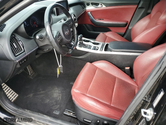 2019 Kia Stinger GT with VIN KNAE35LCXK6052653, listed as a Copart auction lot 87484244 with 158,319 mi miles and Salvage Title. Bid and sale history available at carsss.com. Image 7.