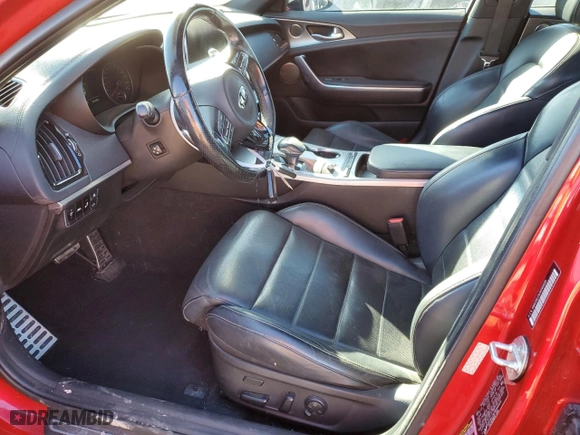 2018 Kia Stinger GT2 with VIN KNAE55LC9J6040020, listed as a Copart auction lot 82816894 with 101,520 mi miles and Salvage Title. Bid and sale history available at carsss.com. Image 7.
