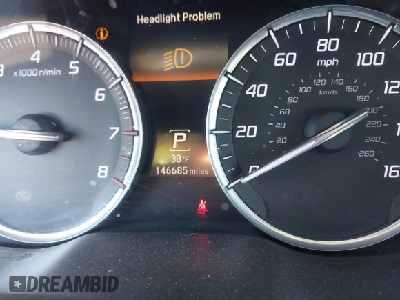 2016 Acura MDX with VIN 5FRYD4H26GB048438, listed as a IAAI auction lot 41315279 with 146,685 mi miles. Bid and sale history available at carsss.com. Image 16.