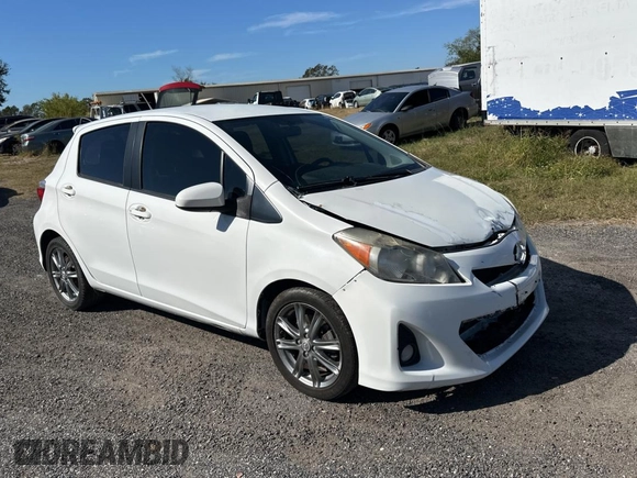 2012 Toyota Yaris L with VIN JTDKTUD36CD523080, listed as a Copart auction lot 83858744 with 134,041 mi miles and Clean Title. Bid and sale history available at carsss.com. Image 1.
