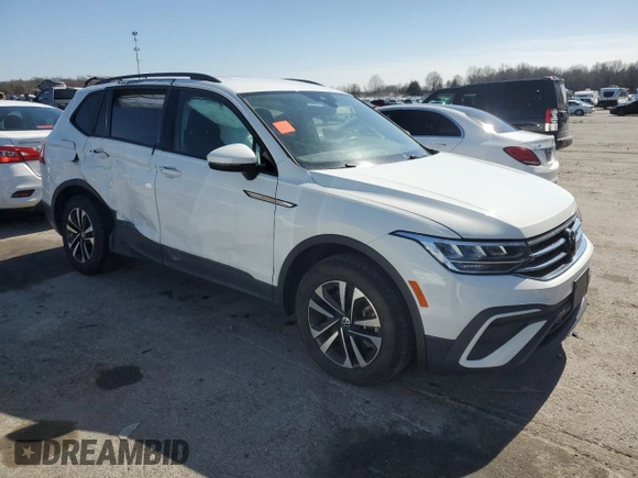 2022 Volkswagen Tiguan S with VIN 3VV0B7AX6NM012996, listed as a Copart auction lot 48485275 with 51,145 mi miles and Clean title. Bid and sale history available at DreamBid. Image 4.