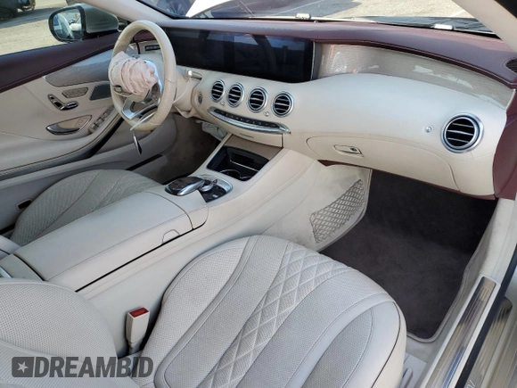 2019 Mercedes-Benz S-Class S 560 with VIN WDDXK8DB7KA038850, listed as a Copart auction lot 45124985 with 0 mi miles and Salvage Title. Bid and sale history available at carsss.com. Image 8.