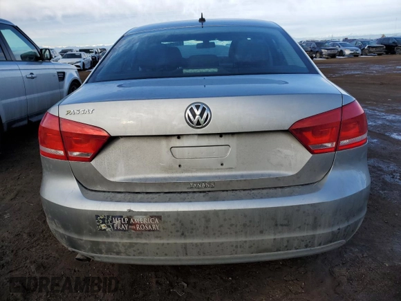 2012 Volkswagen Passat S w/Appearance with VIN 1VWAP7A34CC075866, listed as a Copart auction lot 43043365 with 0 mi miles and Salvage Title. Bid and sale history available at carsss.com. Image 6.