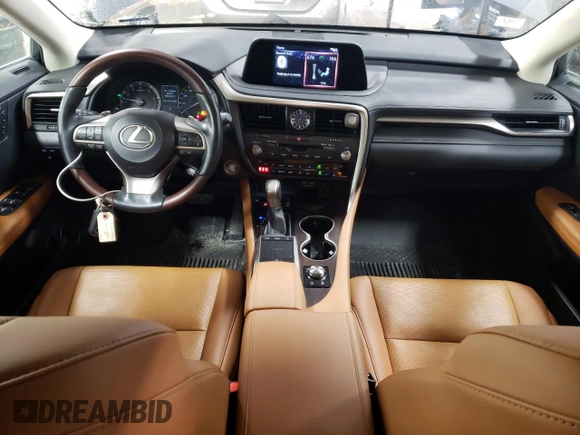 2021 Lexus RX with VIN 2T2HZMDAXMC307489, listed as a Copart auction lot 52098545 with 53,695 mi miles and Salvage Title. Bid and sale history available at carsss.com. Image 8.