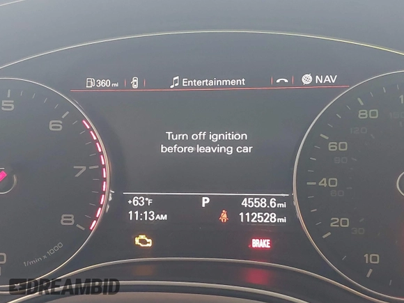 2014 Audi A6 Premium Plus with VIN WAUGFAFC1EN164580, listed as a IAAI auction lot 42220550 with 112,528 mi miles and . Bid and sale history available at DreamBid. Image 15.