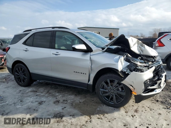 2022 Chevrolet Equinox RS with VIN 3GNAXWEV1NS106987, listed as a Copart auction lot 65253865 with 29,171 mi miles and Non repairable. Bid and sale history available at DreamBid. Image 4.