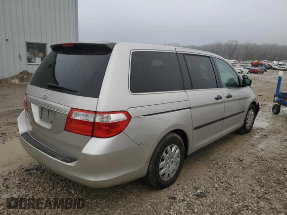 2006 Honda Odyssey LX with VIN 5FNRL38236B112565, listed as a Copart auction lot 43385965 with 118,946 mi miles and Salvage Title. Bid and sale history available at carsss.com. Image 3.
