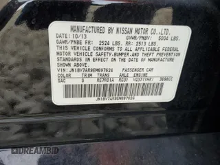 2014 Infiniti Q50 Sport with VIN JN1BV7AR9EM697624, listed as a Copart auction lot 54316585 with 92,902 mi miles and Salvage Title. Bid and sale history available at carsss.com. Image 12.