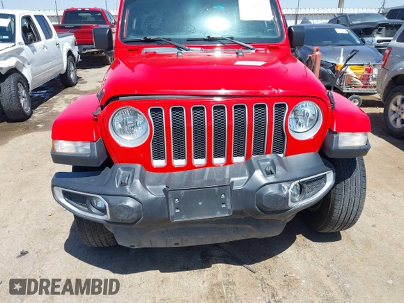 2019 Jeep Wrangler Unlimited Sahara with VIN 1C4HJXEN8KW591398, listed as a IAAI auction lot 42045071 with 87,410 mi miles and . Bid and sale history available at DreamBid. Image 6.