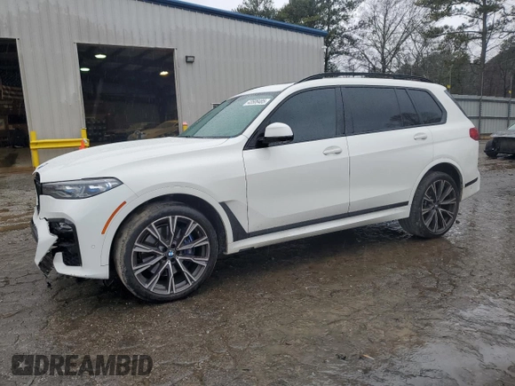2020 BMW X7 M50i z VIN 5UXCX6C06L9C37391, wystawiony jako Copart lot #43506485 z przebiegiem 79 815 mil mil oraz Szkoda całkowita • Salvage title. Historia ofert i sprzedaży dostępna na DreamBid. Obrazek 1.