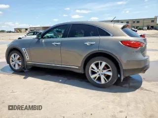 2015 Infiniti QX70 with VIN JN8CS1MW1FM481491, listed as a Copart auction lot 58841045 with 196,155 mi miles and Salvage title. Bid and sale history available at DreamBid. Image 2.