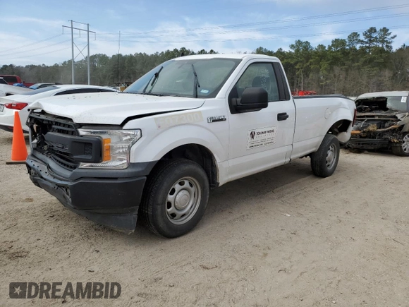 2020 Ford F-150 XL with VIN 1FTMF1CB2LKE07300, listed as a Copart auction lot 44387585 with 73,005 mi miles and Salvage Title. Bid and sale history available at carsss.com. Image 1.