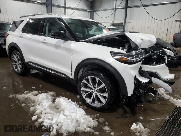 2025 Ford Explorer Platinum with VIN 1FMWK8HC9SGA37071, listed as a Copart auction lot 86131034 with Not provided miles and Salvage title. Bid and sale history available at DreamBid. Image 4.