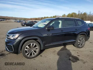 2021 Volkswagen Atlas SEL R-Line with VIN 1V2SR2CA2MC571328, listed as a Copart auction lot 43605135 with 44,290 mi miles and Salvage title. Bid and sale history available at DreamBid. Image 1.