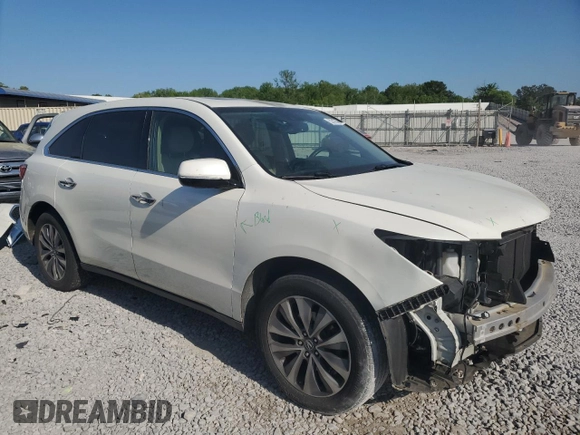 2014 Acura MDX Tech Pkg with VIN 5FRYD4H47EB048141, listed as a Copart auction lot 53747845 with 120,230 mi miles and Salvage Title. Bid and sale history available at carsss.com. Image 4.