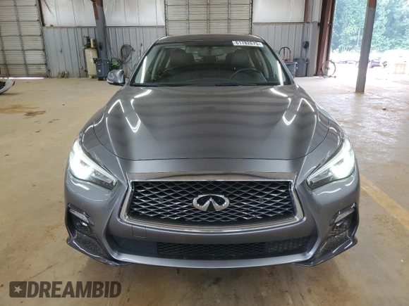 2019 Infiniti Q50 Luxe with VIN JN1EV7AR9KM591571, listed as a Copart auction lot 61782675 with 38,544 mi miles and Salvage title. Bid and sale history available at DreamBid. Image 5.