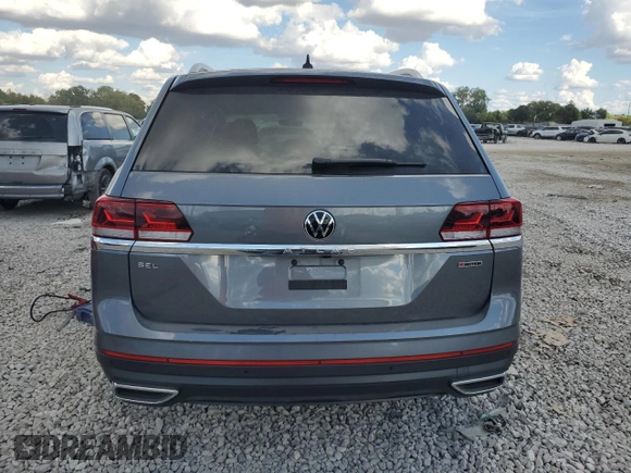2022 Volkswagen Atlas SEL with VIN 1V2BP2CA8NC502506, listed as a Copart auction lot 70981634 with 34,960 mi miles and Salvage title. Bid and sale history available at DreamBid. Image 6.