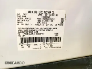 2017 Ford Police Interceptor Utility с VIN 1FM5K8AR0HGC86197, выставлен на аукционе Copart как лот 59854125 с пробегом 165 041 миль миль и Чистый • Clean title. История ставок и продаж доступна на DreamBid. Изображение 13.