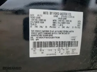 2016 Ford Explorer Limited with VIN 1FM5K7F8XGGB17538, listed as a Copart auction lot 46846365 with 101,587 mi miles and Salvage Title. Bid and sale history available at carsss.com. Image 13.