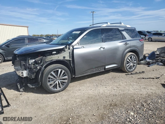 2022 Nissan Pathfinder Platinum with VIN 5N1DR3DG5NC266762, listed as a Copart auction lot 83620494 with 25,271 mi miles and Salvage Title. Bid and sale history available at carsss.com. Image 1.
