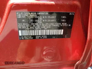2016 Toyota RAV4 XLE z VIN JTMRFREV9GJ089196, wystawiony jako Copart lot #59886465 z przebiegiem Nie podano mil oraz Szkoda całkowita • Salvage title. Historia ofert i sprzedaży dostępna na DreamBid. Obrazek 13.