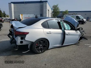 2022 Alfa Romeo Giulia Ti with VIN ZARFAMBNXN7665449, listed as a Copart auction lot 60749345 with Not provided miles and Salvage title. Bid and sale history available at DreamBid. Image 3.