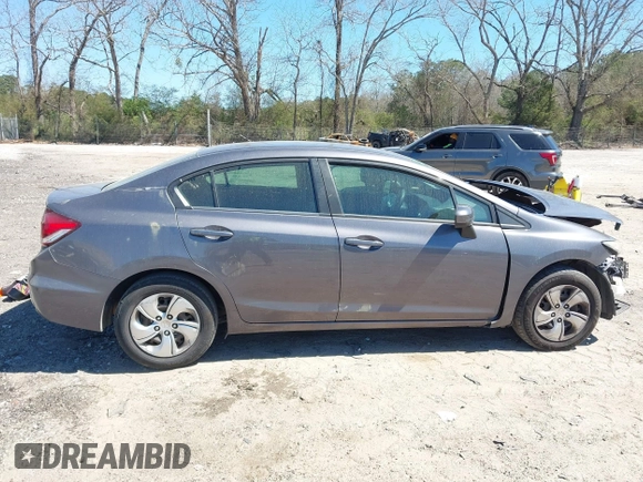 2015 Honda Civic Sedan LX with VIN 19XFB2F57FE030308, listed as a IAAI auction lot 41858216 with 190,293 mi miles. Bid and sale history available at carsss.com. Image 13.