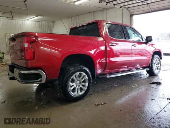 2024 Chevrolet Silverado 1500 LTZ with VIN 1GCUDGED4RZ266348, listed as a Copart auction lot 42705115 with 14,826 mi miles and Salvage Title. Bid and sale history available at DreamBid. Image 3.