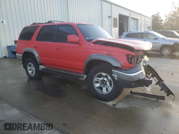 2000 Toyota 4Runner SR5 with VIN JT3GN86RXY0174498, listed as a Copart auction lot 43380235 with 307,230 mi miles and Salvage Title. Bid and sale history available at DreamBid. Image 4.