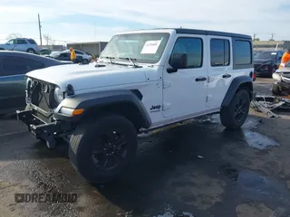 2022 Jeep Wrangler Unlimited Sport S with VIN 1C4HJXDN9NW154922, listed as a IAAI auction lot 41230408 with 35,187 mi miles. Bid and sale history available at carsss.com. Image 18.