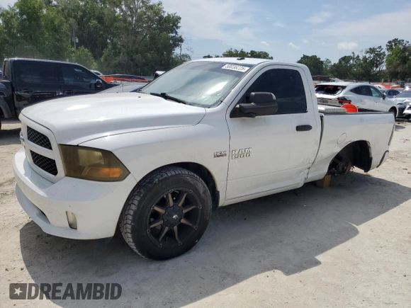 2014 Ram 1500 Express with VIN 3C6JR6AT2EG331453, listed as a Copart auction lot 58036025 with 204,576 mi miles and Salvage title. Bid and sale history available at DreamBid. Image 1.