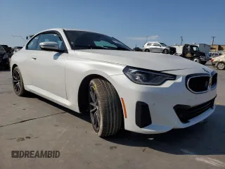 2023 BMW 2 Series 230i xDrive with VIN 3MW33CM06P8D23448, listed as a Copart auction lot 75215964 with 17,213 mi miles and Salvage Title. Bid and sale history available at carsss.com. Image 4.