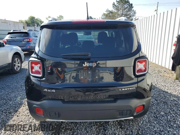 2017 Jeep Renegade Limited with VIN ZACCJBDB9HPF72675, listed as a Copart auction lot 60652875 with 80,552 mi miles and Salvage title. Bid and sale history available at DreamBid. Image 6.