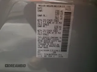2023 Nissan Murano SV z VIN 5N1AZ2BS6PC131961, wystawiony jako Copart lot #84822304 z przebiegiem 16 813 mil mil oraz Szkoda całkowita • Salvage title. Historia ofert i sprzedaży dostępna na DreamBid. Obrazek 13.