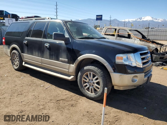 2007 Ford Expedition Max Eddie Bauer with VIN 1FMFK18597LA31536, listed as a Copart auction lot 47190295 with 127,792 mi miles and Salvage Title. Bid and sale history available at DreamBid. Image 4.