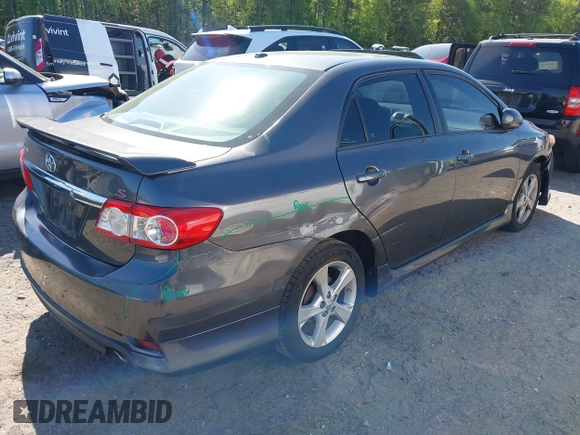 2011 Toyota Corolla L with VIN 2T1BU4EE2BC684289, listed as a IAAI auction lot 42027474 with 214,657 mi miles. Bid and sale history available at carsss.com. Image 4.