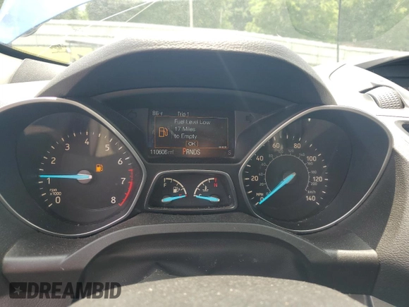 2019 Ford Escape S with VIN 1FMCU0F72KUA74615, listed as a Copart auction lot 57873505 with 110,606 mi miles and Salvage title. Bid and sale history available at DreamBid. Image 9.