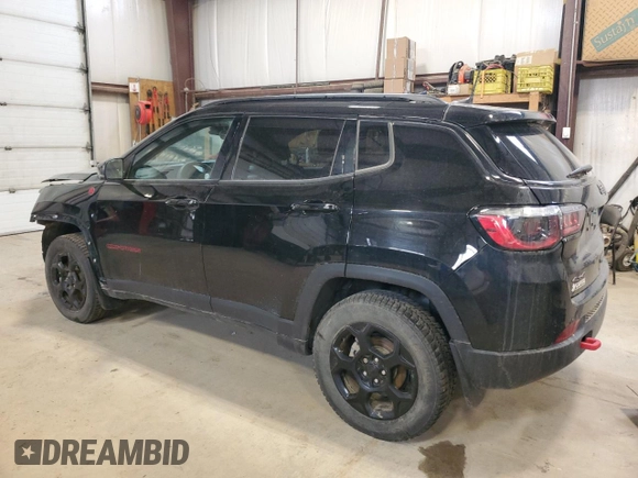 2023 Jeep Compass Trailhawk with VIN 3C4NJDDNXPT506660, listed as a Copart auction lot 56154445 with 92,473 mi miles and Salvage title. Bid and sale history available at DreamBid. Image 2.