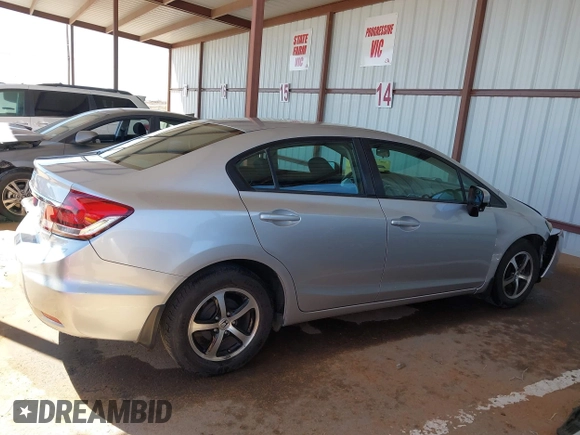 2015 Honda Civic Sedan SE with VIN 19XFB2F70FE098628, listed as a IAAI auction lot 41722712 with 92,493 mi miles. Bid and sale history available at carsss.com. Image 13.