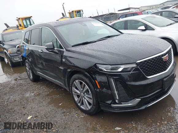 2025 Cadillac XT6 FWD Premium Luxury with VIN 1GYKPCRS3SZ120054, listed as a IAAI auction lot 42166157 with 16,280 mi miles and . Bid and sale history available at DreamBid. Image 1.