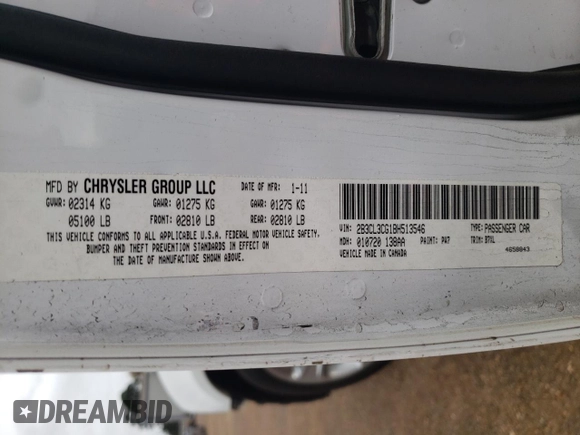 2011 Dodge Charger Rallye Plus with VIN 2B3CL3CG1BH513546, listed as a Copart auction lot 83929824 with 151,974 mi miles and Salvage Title. Bid and sale history available at carsss.com. Image 13.